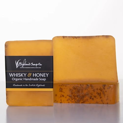 Handmade Scottish Organic Glycerin Soap Bar Whisky & Honey - 5.3oz Variation of THIS listing