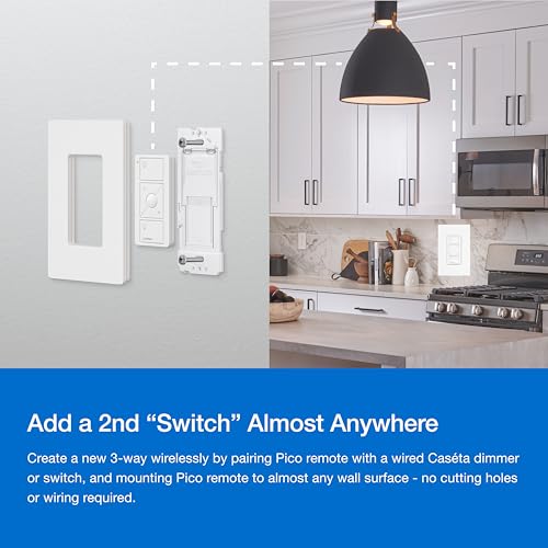 Lutron Caseta 3-Way Smart Dimmer Kit with Wireless Remote - White, 1 Pack