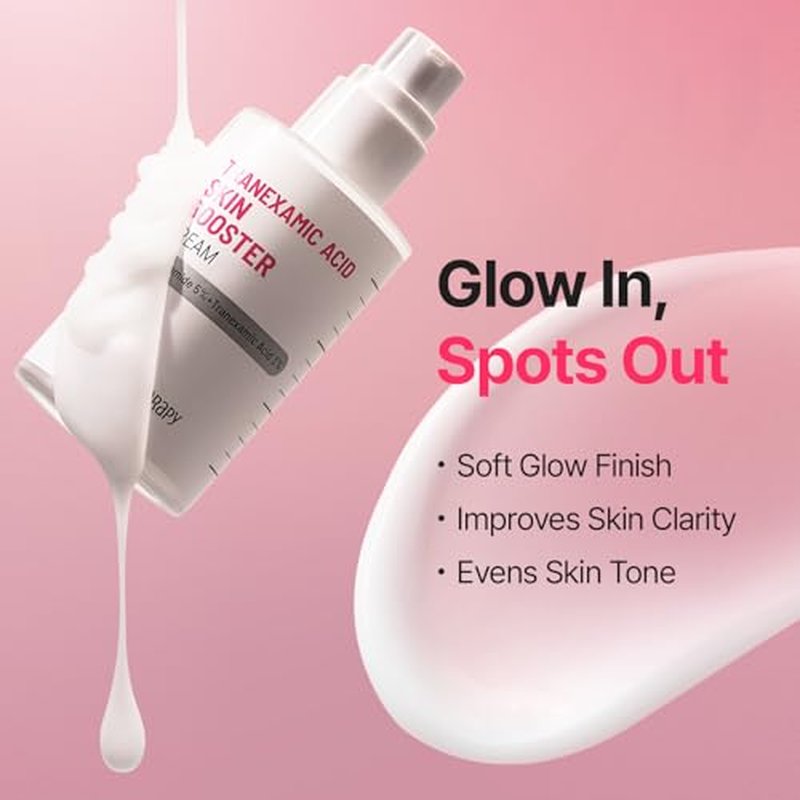 MEDITHERAPY Tranexamic Acid Skin Booster Cream 3.4 Fl Oz - 5% Niacinamide & 3% TXA Korean Face Moisturizer - Gentle Face Cream for Improved Clarity & Even Skin Tone - Radiant Complexion, Natural Color