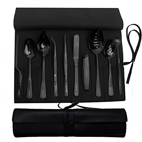 Black Culinary Plating Kit - 10-Piece Stainless Steel Chef Tools Set