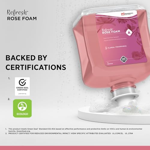 Refill Pack of 6 x 1L Enchanted Rose Foam Hand Soap - Skin Moisturizer & Eco-Friendly