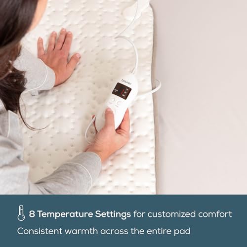Electric Heated Underblanket with 8 Heat Settings - Soft Fleece, Auto Shut-Off