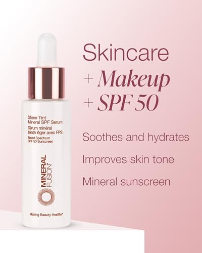 Mineral Fusion Sheer Tint SPF 50 Face Serum - Medium, 1 Fl Oz