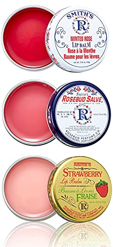 Lip Balm Set with 3 Flavors and Travel Tubes - Moisturizing Lip Care Gift
