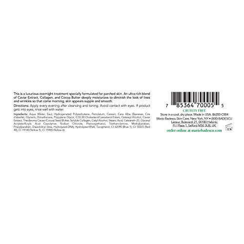 Mario Badescu Caviar Night Cream for Dry Sensitive Skin Anti-Aging Face Moisturizer 1 Oz
