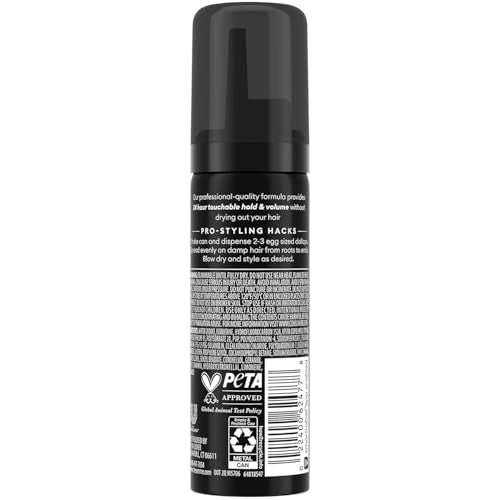 TRESemm? Shaping Mousse, Travel-Size, Extra Hold 12-Pack ??Moisturizing Hair Mousse for Sculpting, 24H Frizz Control, 2 Oz Ea