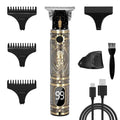 Hair Clippers,T-Blade Rechargeable Hair Trimmer with LCD Display,Cordless Professional Trimmer Shaving Kit Gifts for Men,Gold