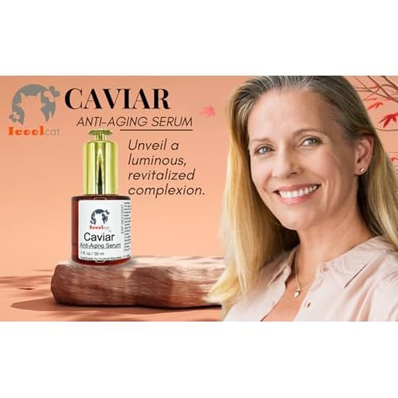 Luxury Caviar Anti-Aging Serum - Hydration, Firming, Wrinkle Reduction, & Skin Revitalization, 1 oz 30ml