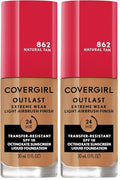 Liquid Foundation SPF 18 Full Coverage Makeup Natural Tan 1 Fl Oz Pack of 2