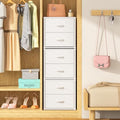 DAOUTIME 3-Piece Stackable Closet Drawer Organizer Set - White, Space-Saving Storage for Bedroom & Living Room