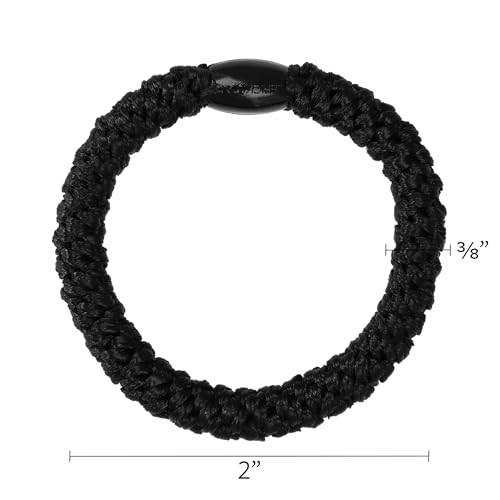 L. Erickson Pink Hair Ties for Thick Hair, Grab & Go Pony Tube, 15 Pack, Think Pink, Thick No-Crease Bands with Strong Hold, Damage-Free Design, Bold Feminine Color Set
