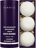 Luxury Lavender & Blueberry Bath Bombs with Niacinamide - Stress Relief & Sensitive Skin Care Set