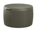 Keter Circa 37 Gallon Outdoor Resin Deck Box & Stool - Green Rattan