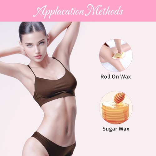 Beauty7 Non Woven Stripes 200 Wax Strips for Warm Wax Sugar Paste 2.7''x8'' Disposable Depilatory Paper Tear-resistant Hair Removal Tool Depilation for Leg Chest Back Under Arm for Women and Men
