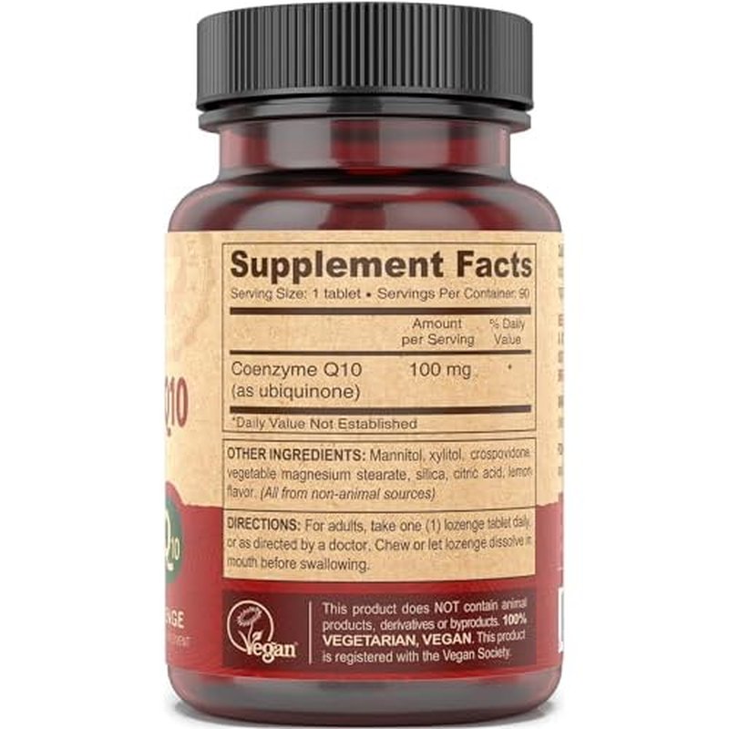 DEVA Vegan Vitamins Coenzyme Q10 100mg - Potent & Affordable in One Bottle - Chewable, 90 Tablets, (Pack of 2)