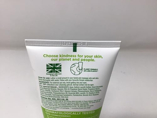 Unscented Simple Moisturizing Face Wash 5oz - Pack of 4, Sensitive Skin