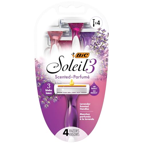 Disposable Razor Set - BIC Soleil Twilight 4-Count Pack of 6 Women’s Razors with Triple Blades