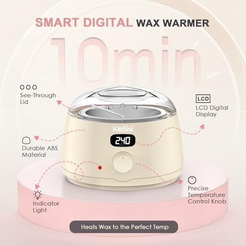 KeShi Waxing Kit for Women and Men with Silky Cream - Full Body Hair Removal Set