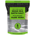 Dead Sea Salt with Organic Aloe Vera 80oz Bulk Pack for Bath & Skin Care