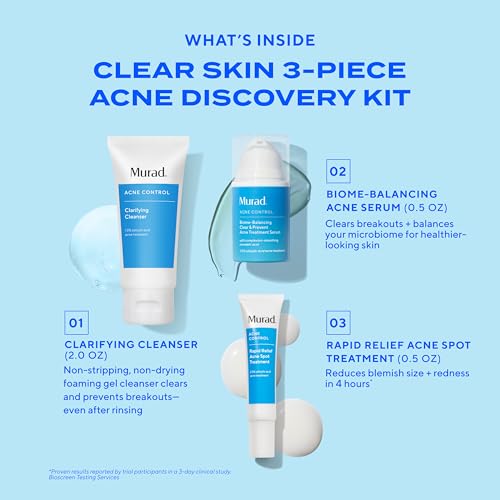 Murad Acne Treatment Trial Kit - 3 Pack Sample Set for Clear Skin