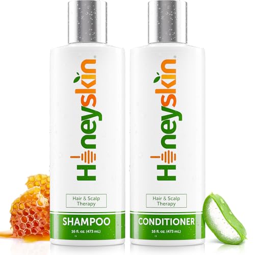 Honeyskin Hair Growth Shampoo & Conditioner Set 16oz Pack of 2 - Sulfate-Free Hydrating & Volumizing for Thinning Hair