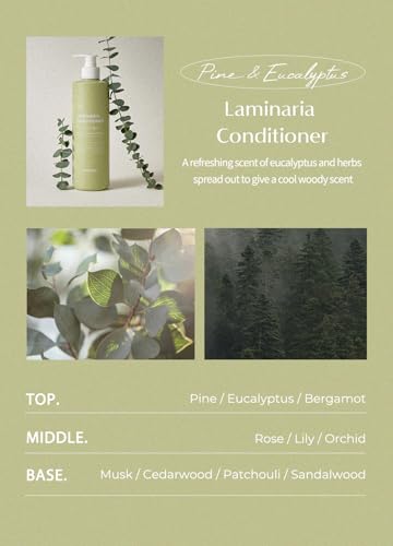 Laferme Laminaria Organic Conditioner for Damaged & Dry Hair, Hydrating & Anti-Frizz, Sulfate & Paraben Free, 16.9 Fl Oz