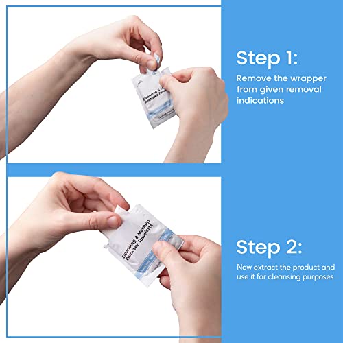 Cleansing & Makeup Remover Towelette with Vitamin E ? Alcohol-Free Heavy Face Cleansing Wipes ? Exfoliating Makeup Remover Wipes ? Biodegradable & Eco Friendly Make up Remover Face Wipes - Pack of 250