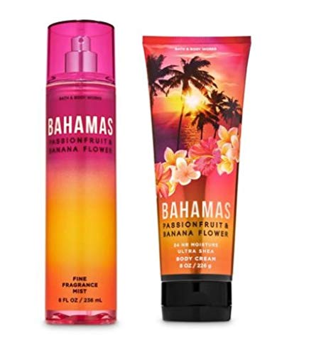 Bath & Body Works Bahamas Passionfruit & Banana Flower Body Set - Mist & Cream