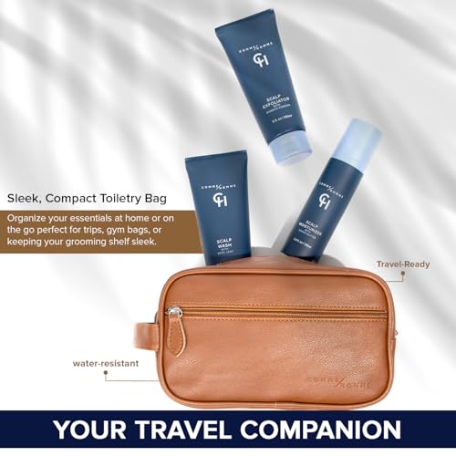 Comme Homme Bald Head Care Kit with Wash, Exfoliator, Moisturizer, & Bag