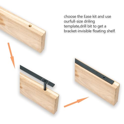 Heavy Duty Floating Shelf Bracket 53 Inch - Hidden Support for Mantel and Shelves with Normal Build Kit