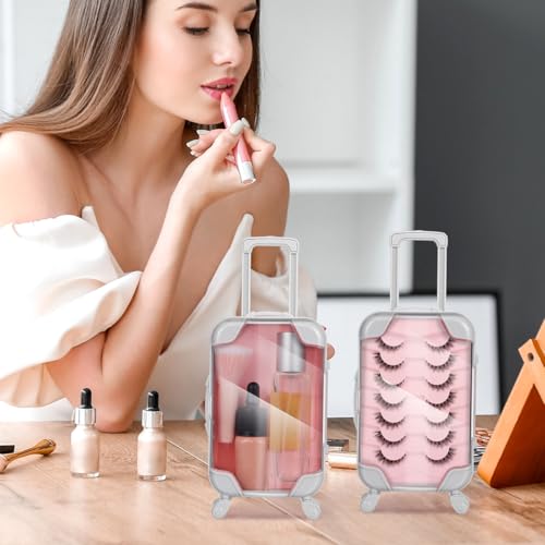 Mini Suitcase Gift Box - 6.48 Inch Portable Travel Makeup & Lash Organizer