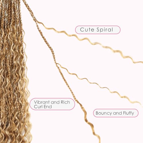 18 Inch Goddess Boho Box Braids Crochet Hair - Pack of 7