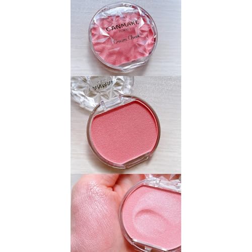 CANMAKE - Cream Cheek Pearl - Silky Smooth Long Lasting High Pigment Pearl - 0.14oz (3.9g) (P01 Peach Dazzle)