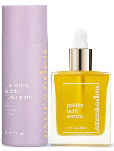 Evereden Mama Must Have Duo: Belly Stretch Mark Oil & Cream, Dermatologist-Tested