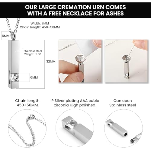 Large Hand-Engraved Green Marble Cremation Urn for Adults with Ash Pendant & Velvet Bag - 220lbs Capacity