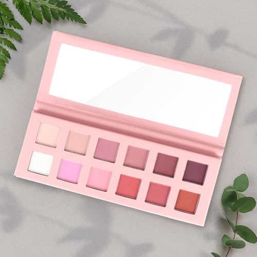 Natural Amor 12-Color Pink & Purple Eyeshadow Palette ? Matte Finishes ? Romantic Rose & Violet Tones in Eco-Friendly Packaging ? High Pigment, Blendable, Buildable Formula (0.35 oz)