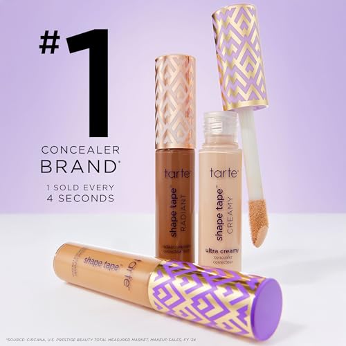 tarte shape tape creamy concealer ? Full Coverage Makeup with Built-In Eye Cream, 24HR Hydrating Natural Moisturizing Matte Finish for Redness & Fine Lines, Vegan & Cruelty-Free