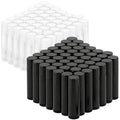 100 Pcs Empty Lip Balm Tubes Bulk Round with Caps, Twist-up Empty Plastic Chapstick Containers for DIY Lipstick Homemade, 5g, BPA Free, Clear and Black