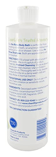 No-Rinse Body Bath Liquid 16oz Pack of 3 - Rinse-Free Post-Surgery & Elderly Care
