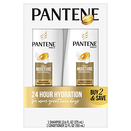 Pantene Daily Moisture Renewal Shampoo & Conditioner Duo Set - Soft, Manageable Hair