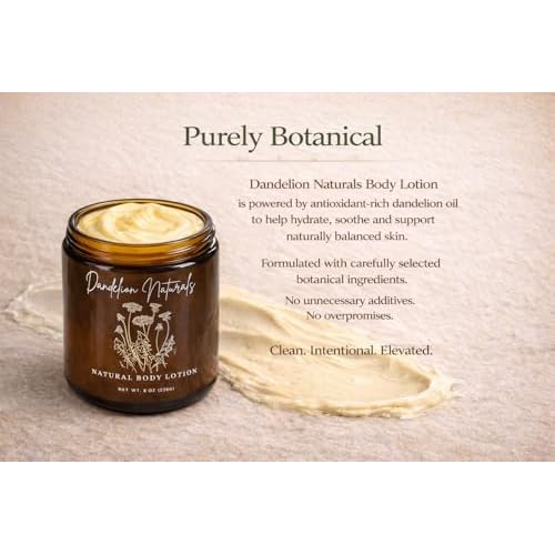Body Lotion ? Deep Hydrating Botanical Moisturizer with Dandelion Oil, Plant-Based Lotion for Dry & Sensitive Skin, 8 oz