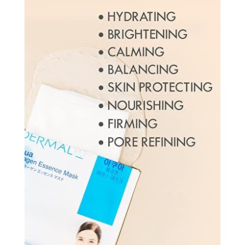 DERMAL 24 Combo Pack Collagen Essence Full Face Facial Mask Sheet 16 Combo Pack A