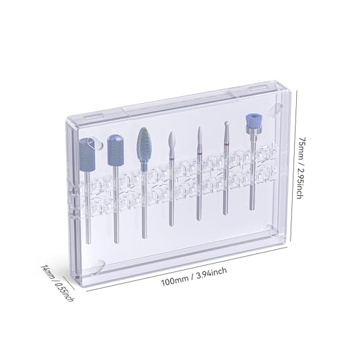 Colorful Nail Drill Bits Set for Acrylic & Gel Removal - 7 Pcs Professional Manicure Kit