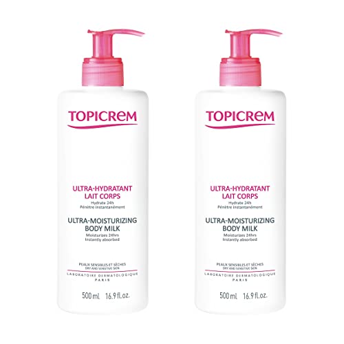 Topicrem Ultra-Moisturizing Body Milk 2 x 500ml for Dry & Sensitive Skin