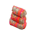 INDACORIFY Tiger Print Makeup Bag Set of 3 Pieces Indian Cotton Toiletry Bag Make up Pouch Travel Bag Quilted Wash Bag Shaving Cotton Cosmetic Kit