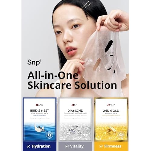 [K Beauty Snp] Variety Ampoule Sheet Mask Set & Vitaronic SOS Ampoule