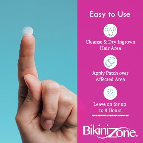 Bikini Zone Ingrown Hair Patches Day or Night Pack of 3 (20 Count Each) - 60 Patches Total