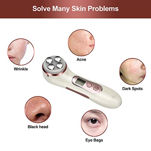 High Frequency Facial Machine 5-in-1 Micro-Current Facial Massager Rechargable Device