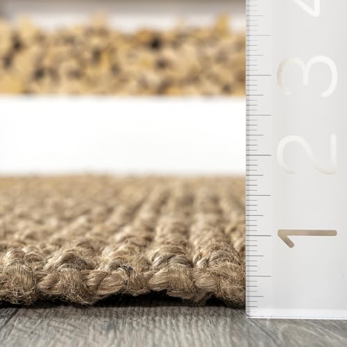 Natural Jute Handwoven Runner Rug - 2' x 8' Variation of Natural / 2'6" x 8'