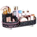Resholder Black Rhinestone Rotating Makeup Organizer - Stylish Vanity Storage